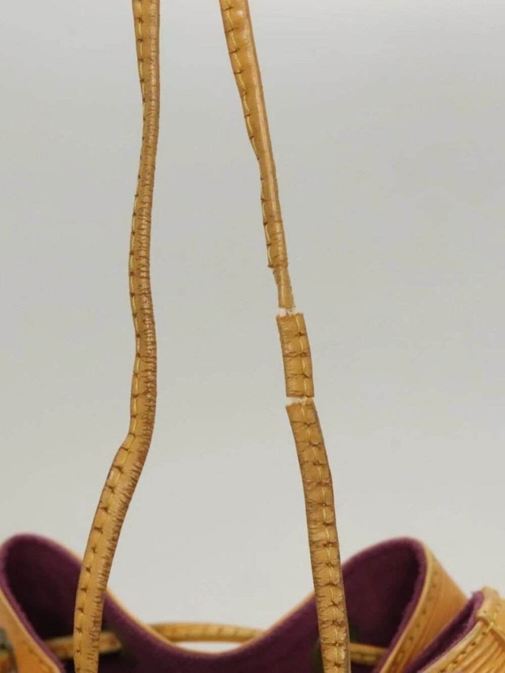 LOUIS VUITTON Epi Petit Noe Shoulder Bag Yellow M44109 LV Auth BD2091 - Picture 10 of 16
